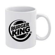 White Mug Fad Burger King Logo Black