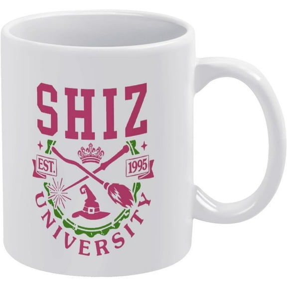 White Mug LookHUMAN Shiz University Coffee Mug Unique Coffee Mugs for Coffee Lovers Novelty Coffee Mugs for Women & Men Funny Coffee Mug,15oz And 11oz