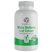 LongLifeNutri White Mulberry Leaf Extract 2,500mg - 200 Vegetarian Capsules, for Cardiovascular Health