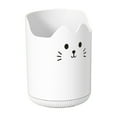 thumbnail image 1 of White Multi Functional Desktop Pen Holder, Rotating Storage Box With Compartments, Plastic Material For Stationery, Cosmetics, And Office Supplies, 4.5X3.5X3.5In 0.18Lb, 1 of 6