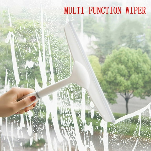 White Multi Functional Household Wiper with Handle 25 x 26 cm Window Cleaning Tool +PE Material 1 Pack