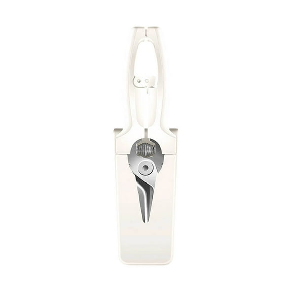 White Multifunctional Kitchen Shears Stainless Steel with Spring Assist for Poultry Vegetable White