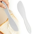thumbnail image 1 of White Multipurpose Spreader Knife Mess Free Butter Spreader for Cake Icing Jam Cream Cheese Kitchen Tool Small Spatula for Baking and Sandwich Making 7 Inch, 1 of 8