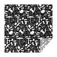 thumbnail image 1 of White Mushroom Silhouette Black Pattern Square Tablecloth,Waterproof Square Table Cover,Wipeable Spillproof Washable Table Cover for Home Kitchen Party Decor 60"x60"(152x152cm), 1 of 6