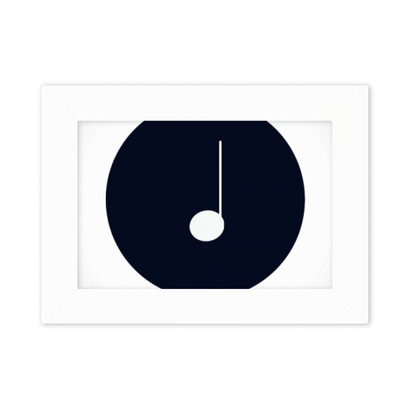 White Music Crotchet Notes Black Photo Mount Frame Picture Art Painting Desktop 5x7 inch