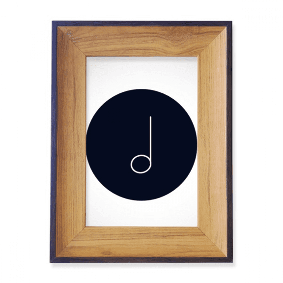 White Music Mim Notes Black Photo Frame Exhibition Display Art Desktop Painting