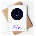 thumbnail image 1 of White Music Mim Notes Black Welcome Back Greeting Cards Envelopes Blank, 1 of 4