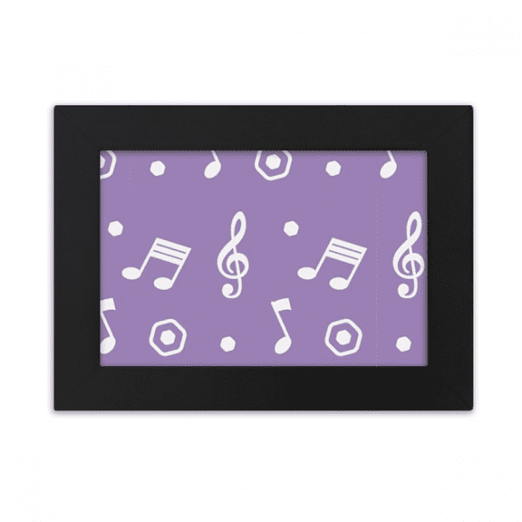 White Music Notes Purple Desktop Photo Frame Ornaments Picture Art Painting