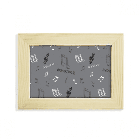 White Music Solfege Notes Desktop Decorate Photo Frame Picture Art Painting 5x7 inch