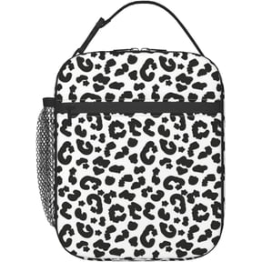 White Musical Notes Insulated Lunch Bag, Lunch Box for Office Travel, Lunch Bag for Men and Women