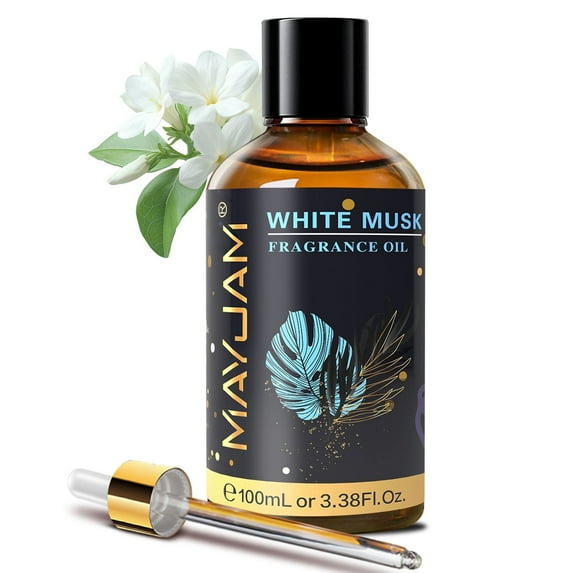 White Musk Fragrance Oil, Premium Fragrance Oil, for Humidifier, DIY Candle & Soap Making Scent, Aromatherapy Diffuser Oils Set (100ML)