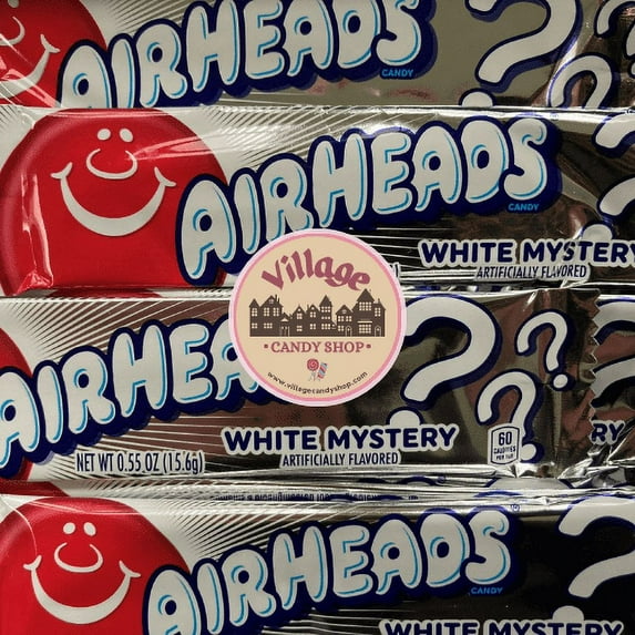 White Mystery Airheads Candy Full Size Bars - 12 Count