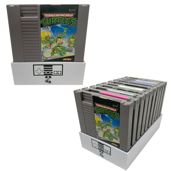 White NES Game Organizer, Dust Cover, Cartridge Holder, Nintendo Entertainment System