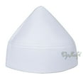 thumbnail image 1 of White Naqshibandi Sufi Taj Faux Felt Pointed Kufi Hat, 1 of 3