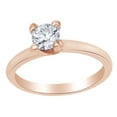 thumbnail image 1 of AFFY White Natural Diamond (0.33 Cttw) Solitaire Engagement Wedding Ring In 14K Solid Rose Gold, 1 of 1