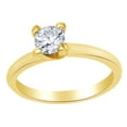 thumbnail image 1 of AFFY White Natural Diamond (0.33 Cttw) Solitaire Engagement Wedding Ring In 14K Solid Yellow Gold, 1 of 1