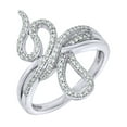 thumbnail image 1 of AFFY White Natural Diamond Abstract Loop Promise Ring in 10k White Gold, 1 of 1