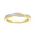thumbnail image 1 of AFFY White Natural Diamond Accent Anniversary Band Ring In 10k Yellow Gold (0.05 Cttw), 1 of 1