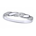 thumbnail image 1 of AFFY White Natural Diamond Accent Anniversary Ring In 10k White Gold (0.05 Cttw), 1 of 1