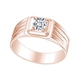 thumbnail image 1 of AFFY White Natural Diamond Accent Anniversary Wedding Band Ring 14k Solid Rose Gold (I-J Color, I2-I3 Clarity, 0.08 Cttw) Ring Size-13, 1 of 1