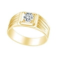 thumbnail image 1 of AFFY White Natural Diamond Accent Anniversary Wedding Band Ring 14k Solid Yellow Gold (I-J Color, I2-I3 Clarity, 0.08 Cttw) Ring Size-10, 1 of 1