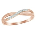 thumbnail image 1 of AFFY White Natural Diamond Accent Criss-cross Wave Band Ring In 10k Rose Gold, 1 of 1