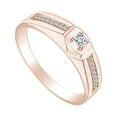 thumbnail image 1 of AFFY White Natural Diamond Accent Men Engagement Ring 14k Solid Rose Gold (I-J Color, I2-I3 Clarity, 0.07 Cttw) Ring Size-10, 1 of 1