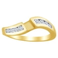 thumbnail image 1 of AFFY White Natural Diamond Accent Semi Mount Engagement Ring in 14k Yellow Gold Ring Size : 14, 1 of 1
