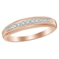 thumbnail image 1 of AFFY White Natural Diamond Accent Wedding Band Ring In 10k Rose Gold, 1 of 1