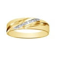 thumbnail image 1 of AFFY White Natural Diamond Accent Wedding Band Ring In 10k Yellow Gold (0.07 Cttw), 1 of 1