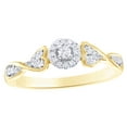 thumbnail image 1 of AFFY White Natural Diamond Accents Promise Heart Ring in 10k Yellow Gold, 1 of 1