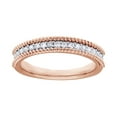 thumbnail image 1 of AFFY White Natural Diamond Anniversary Band Ring In 10k Rose Gold (0.25 Cttw), 1 of 1