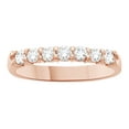 thumbnail image 1 of AFFY White Natural Diamond Anniversary Band Ring In 14k Rose Gold (0.5 Cttw), 1 of 1