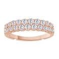 thumbnail image 1 of AFFY White Natural Diamond Anniversary Band Ring In 14k Rose Gold (1 Cttw), 1 of 1