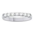 thumbnail image 1 of AFFY White Natural Diamond Anniversary Band Ring In 14k White Gold (0.5 Cttw), 1 of 1