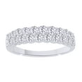 thumbnail image 1 of AFFY White Natural Diamond Anniversary Band Ring In 14k White Gold (1 Cttw), 1 of 1