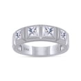 thumbnail image 1 of White Natural Diamond Anniversary Band Ring in 14k White Gold (0.75 Cttw), 1 of 3