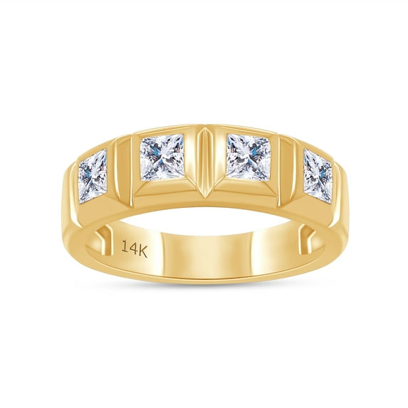 White Natural Diamond Anniversary Band Ring in 14k White Gold (0.75 Cttw)