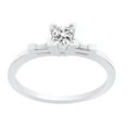 thumbnail image 1 of AFFY White Natural Diamond Anniversary Band Ring in 14k White Gold (0.75 Cttw), 1 of 1