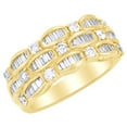 thumbnail image 1 of AFFY White Natural Diamond Anniversary Band Ring in 14k Yellow Gold (1.5 Cttw) Ring Size : 5, 1 of 1