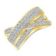 thumbnail image 1 of AFFY White Natural Diamond Anniversary Band Ring in 14k Yellow Gold (1 Cttw) Ring Size : 9, 1 of 1