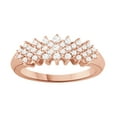 thumbnail image 1 of AFFY White Natural Diamond Anniversary Ring In 10k Rose Gold (0.5 Cttw), 1 of 1