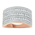 thumbnail image 1 of AFFY White Natural Diamond Anniversary Ring In 10k Rose Gold (1 Cttw), 1 of 1