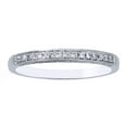 thumbnail image 1 of AFFY White Natural Diamond Anniversary Ring In 10k White Gold (0.1 Cttw), 1 of 1