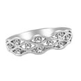 thumbnail image 1 of AFFY White Natural Diamond Anniversary Ring In 10k White Gold (0.2 Cttw), 1 of 1