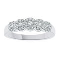 thumbnail image 1 of AFFY White Natural Diamond Anniversary Ring In 10k White Gold (0.33 Cttw), 1 of 1