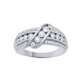 thumbnail image 1 of AFFY White Natural Diamond Anniversary Ring In 10k White Gold (0.33 Cttw), 1 of 1
