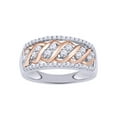 thumbnail image 1 of AFFY White Natural Diamond Anniversary Ring In 10k White Gold (0.5 Cttw), 1 of 1