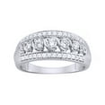 thumbnail image 1 of AFFY White Natural Diamond Anniversary Ring In 10k White Gold (0.5 Cttw), 1 of 1