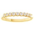 thumbnail image 1 of AFFY White Natural Diamond Anniversary Ring In 10k Yellow Gold (0.2 Cttw), 1 of 1